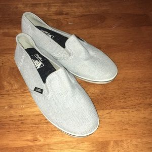 Grey Sparkly Vans Slip-on Shoes